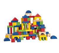 Woodyland Toddler Blocks in a Bucket with a Shape Sorting Lid (100-Piece)