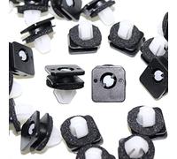 Woodzdon Lot de 20 clips de fixation pour moulures supérieures et inférieures pour Ford Explorer 2011-2019 BB5Z78519R44-A en nylon noir et blanc avec scellant en mousse