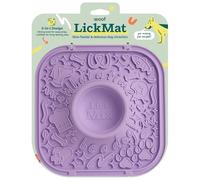 Woof LickMat Tapis à lécher pour chiens facile à nettoyer, tapis d'alimentation lente avec design antidérapant, tapis à lécher en silicone sans BPA, jouet interactif pour chien, lavande