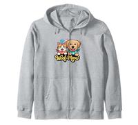 Woof n Meow Mignon Chat et Chien Amis Sweat à Capuche