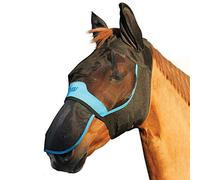 Woof Wear UV with Ears Fly Mask Small Black Turquoise