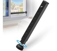 WooFog Barre de sécurité réglable (courte) pour fenêtre coulissante/verticale, protection antivol pour la sécurité de la maison, extensible de 27,9 cm à 45,7 cm (noir)