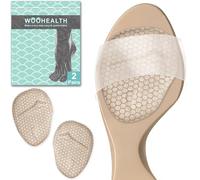 WOOHEALTH Lot de 2 paires de coussinets métatarsiens pour avant-pied - Pour névrome de Morton, callosités, métatarsalgie et soulagement de la douleur à l'avant-pied - Pour homme et femme (Camel clair)