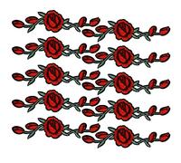 Woohome 10 Pièces Broderie Patch Thermocollant Fleurs de Rose à Repasser Rose Iron on Patches Appliques pour Décoration Bricolage T-Shirt