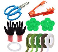 Woohome 11 PCS Arrangement de Fleurs Roses, Sécateur à Jardin, Décapant à Roses en Plastique, Dissolvant D'épines en Metal, Fleuriste Ruban et Gants pour L'arrangement de Fleurs de Jardinage