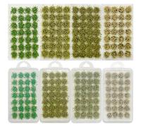 Woohome 112 PCS Modèle Arbres Gazon Lichen pour Feuillage, 4 Boîtes Touffe d'herbe Statique Herbe Artificielle Modèle, Artificielles Mousse pour Le Chemin de Fer de Paysage de Train