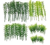 Woohome 120 PCS Bambou Modèle Arbres, 5 Taille Plastique Bambou Arbre Modelisme Train Arbres Paysage Arbre de Diorama Arbres D'Architecture pour DIY de Paysage Landscape