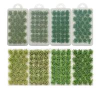 Woohome 120 PCS Modèle Arbres Gazon Lichen pour Feuillage, Touffe d'herbe Statique Herbe Artificielle Modèle, Artificielles Mousse pour Le Chemin de Fer de Paysage de Train
