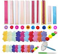 Woohome 143 PCS Fleur Quilling Papier Kit de Quilling en Papier 12 Style Artisanat Faire Papier Fleurs Kit pour Artisanat DIY, Scrapbooking
