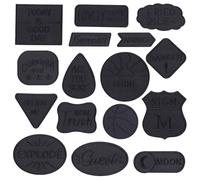 Woohome 16 PCS Broderie Patch Thermocollant, Badge Noir Patch de Broderie Appliques Patches Ecussons à Coudre Transferts Thermocollants Décalcomanies pour T-shirt, Jeans, Vêtements, Chapeaux