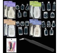 Woohome 160 PCS Signets de Fleurs Séchées Transparentes, Fleur Séchée Bookmarks, Signets Transparents pour Fleurs Séchées avec Glands pour Les Marque Pages DIY