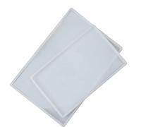 Woohome 2 PCS Moules en Résine Rectangle Moule pour Resine Epoxy Grand Rectangle Moulle Silicone Resine Epoxy pour Cadeau de Bricolage, Décoration Intérieure