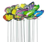 Woohome 20 Pièces Papillons de Jardin, 2 Taille Ensemble de Piquets de Papillons de Jardin pour Décoration de Plante, Cour de Jardin, Décoration de Jardin
