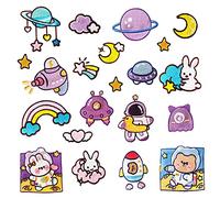Woohome 21 PCS Broderie Patch Thermocollant, Mauve Planète Espace Autocollant de Patch Ciel Lapin Appliques Patches Thermocollants Décalcomanies pour T-shirt, Jeans, Vêtements, Sacs, Chapeaux