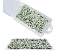 Woohome 32 PCS Modèle Arbres Gazon Lichen pour Feuillage, Blanc Touffe d'herbe Statique Herbe Artificielle Modèle, Artificielles Mousse pour Le Chemin de Fer de Paysage de Train