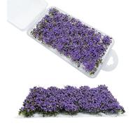 Woohome 32 PCS Modèle Arbres Gazon Lichen pour Feuillage, Viola Touffe d'herbe Statique Herbe Artificielle Modèle, Artificielles Mousse pour Le Chemin de Fer de Paysage de Train