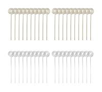 Woohome 40 PCS Mémo Clip en Métal Ronde Porte Cartes de Table Support Porte Mémo Clip Carte Photo Note Clips pour Décor de Gâteau de Mariage, Anniversaire, Fête Prénatale