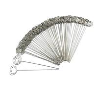 Woohome 60 Pièces Mémo Clip en Métal Porte-Cartes de Table Support Porte Photo pour Décor de Gâteau de Mariage, en 30 Pièces Forme Rond et 30 Pièces Cœur, Argenté