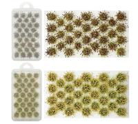 Woohome 64 PCS Modèle Arbres Gazon Lichen pour Feuillage, Marron Touffe d'herbe Statique Herbe Artificielle Modèle, pour Le Chemin de Fer de Paysage de Train