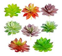 Woohome 8 PCS Faux Succulentes Artificielles, Artificielles Plantes Succulentes Faux Plante Succulente Plantes pour La Maison Intérieur Fée Jardin Décorations