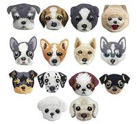 Woohome Ecussons Thermocollants, 14 PCS Chien Patch Thermocollant Ecusson à Coudre pour Vêtement T-Shirt Jeans Veste