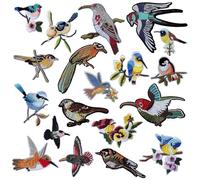 Woohome Ecussons Thermocollants, 19 PCS Oiseau Patch Thermocollant Ecusson à Coudre Patch Applique pour Vêtement T-Shirt Jeans Veste