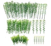Woohome Lot de 120 bambous miniatures en plastique vert 3 tailles pour décoration de la maison, paysage miniature, projet de diorama (7,9 cm - 11,9 cm)