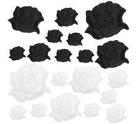 Woohome Lot de 20 écussons thermocollants brodés à coudre ou à coudre pour vêtements, robes, chapeaux, jeans