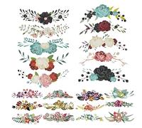 Woohome Lot de 22 écussons thermocollants en vinyle pour T-shirt, jeans, sacs à dos, robe, loisirs créatifs