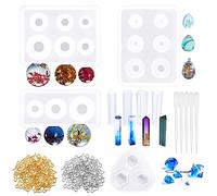 Woohome Lot de 8 moules en silicone en forme d'œuf, ciel étoilé, boule de moulage en silicone, bandes de diamant