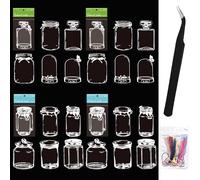 Woohome Marque Pages Fleurs Transparents, 80 PCS Signets de Fleurs Séchées Transparentes, Signets Transparents pour Fleurs Séchées avec Glands pour Les Marque Pages DIY