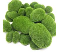 Woohome Mousse Artificielle Rocks Décoratifs, 30 PCS 3 Taille Boules de Mousse Verte pour Arrangements Floraux, Fée Jardins, Terrariums et Travaux Manuels