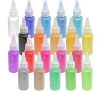 Woohome Sand Art Kit, Kit D'Art sur Sable, Bricolage en Sable, Set d'Art de Sable pour Décoration de Fête de Mariage Vase Coloré en Verre Sable de Scène (20 couleurs, 1,1kg)