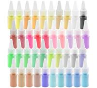 Woohome Sand Art Kit, Kit D'Art sur Sable, Bricolage en Sable, Set d'Art de Sable pour Décoration de Fête de Mariage Vase Coloré en Verre Sable de Scène (40 Couleur, 1kg)