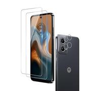 Wookfiss Verre Trempé(2)+Caméra Arrière Protecteur(2) pour Motorola Moto G34 5G Film Protection Ecran Verre Trempe Glass Screen Protector Tempered Ultra Resistant Vitre Ecran Protecteur Anti Rayure