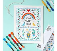 Wool and The Gang Kit de broderie au point de croix facile Home Sweet Home