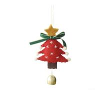 Wool Felt Holiday Tree Ornaments DIY Handmade Decor Set | Sturdy Wool Felt, Lightweight Design, Red/green Colours, 12x8cm Size, Perfect For Trees, Doors, Walls