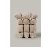 Wool4Life, Tabouret Design, Ottoman, Assise, 100% Laine espagnole, bouclé, Collection Madrid Design Festival, Inés Sistiaga, 50 x 40 x 50 cm, Couleur Beige