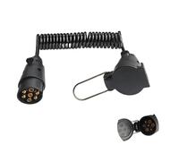 Woola 2,5M Rallonge Remorque,12V Rallonge Spirale Câble Remorque avec Prise Mâle 7 Broches et Prise Femelle 7 Broches pour Camion Caravane RV Tracteur