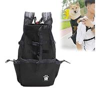 Woolala Sac à dos de transport léger pour chiens de petite et moyenne taille, approuvé par les vétérinaires, sac sûr pour le voyage - Facile à prendre et à économiser de l'espace (XL, amélioré) - Noir