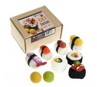 Woolbuddy Lot de 8 sushis en laine pour chat pour l'ennui et la stimulation - Jouets interactifs mignons pour amis félins d'intérieur - Jouet à mâcher - Enrichissement sans herbe à chat