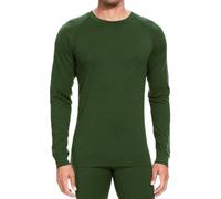 woolcano T-shirt 100 % laine mérinos pour homme - Sous-vêtements fonctionnels - T-shirt de compression, Vert armée., XL