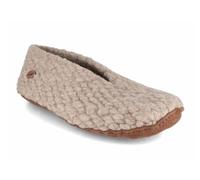WoolFit Chaussons « Woolies » tissés à la main - Chaussons pieds nus en 100 % laine vierge bio, beige, 45 EU