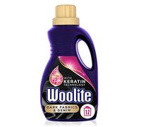 Woolite Lessive liquide - 750 ml - Pour tissus foncés et denim - Lavage à la main et en machine - Ravive les couleurs et empêche le ternissement - 12 lavages