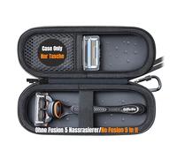 Woollo Étui en polyuréthane compatible avec les rasoirs Gillette ProGlide, Fusion 5 et rasoir humide Mach3 - Portable - Étui de voyage rigide - Étui étanche pour Fusion 5 Mach3 et ProGlide, Noir