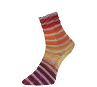 Woolly Hugs Veronika Hug Lot de 2 chaussettes identiques en tricot à 4 brins, 100 g/420 m, 75% laine vierge, 25% polyamide, 2 chaussettes identiques (200 jaune-orange)