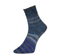Woolly Hugs Veronika Hug Paint Socks Lot de 2 chaussettes identiques en tricot 4 brins, 100 g/420 m, 75% laine vierge, 25% polyamide, 2 chaussettes identiques (205 bleu gris)