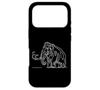 Woolly Mammoth Line Art Ice Age Animal préhistorique Coque pour iPhone 17 Pro