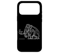 Woolly Mammoth Line Art Ice Age Animal préhistorique Coque pour iPhone 17 Pro Max