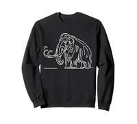 Woolly Mammoth Line Art Ice Age Animal préhistorique Sweatshirt